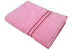 Gökkuşağı Düz Çizgili 70x140 Pembe Banyo Havlusu